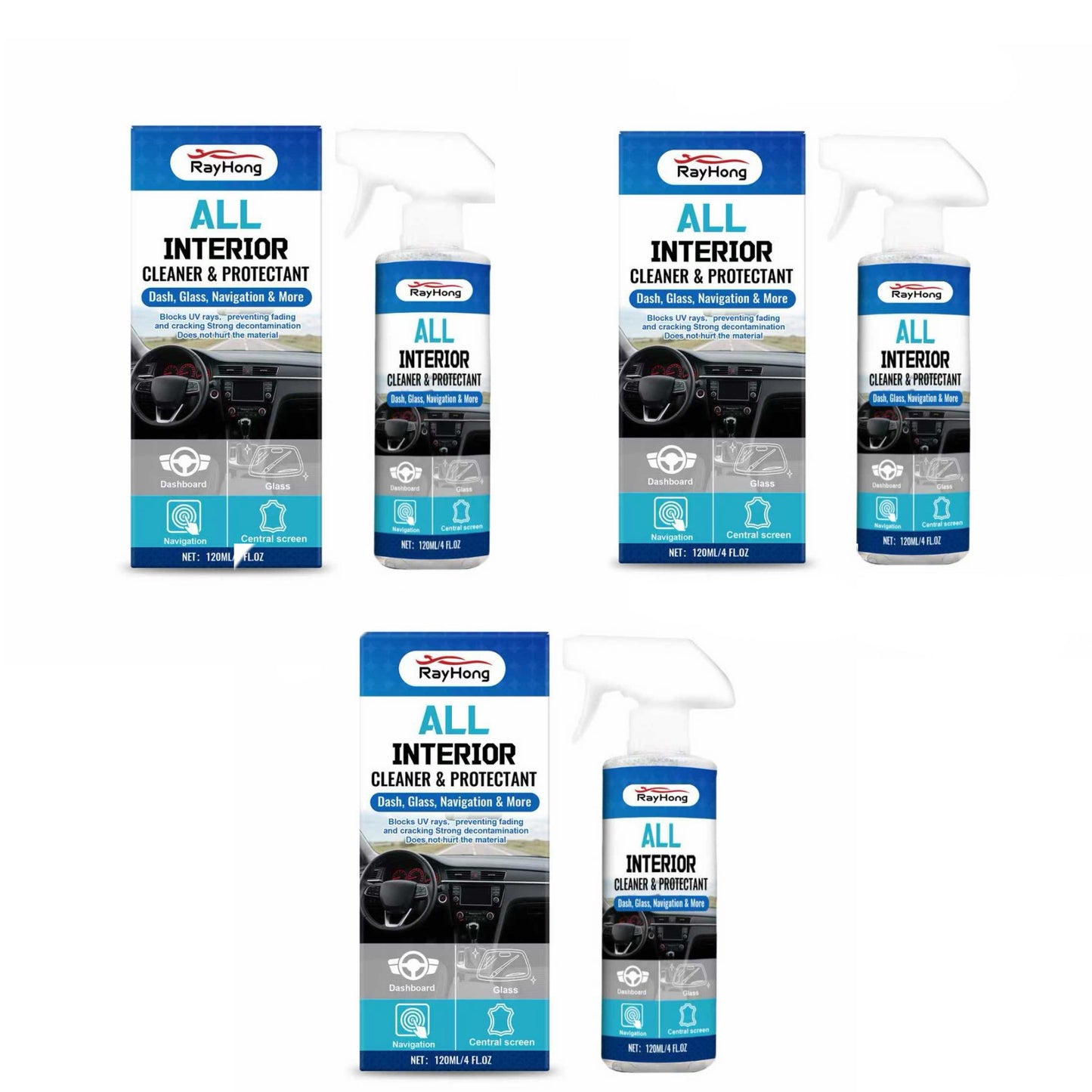 All-Interior Cleaner and Care Product - 3 Pcs (Buy 2 get 1 free)