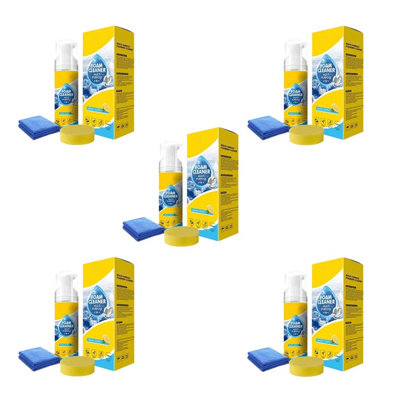 Easy Use Rinse-Free Foam Cleaner - 5 Sets