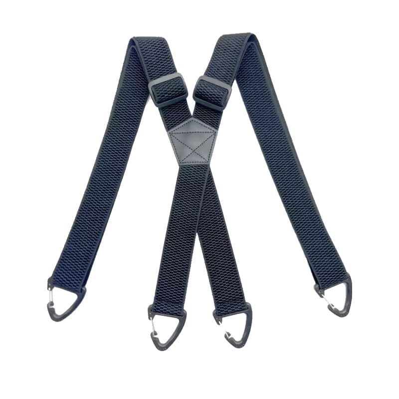 Men's 4-Clip Suspenders - Navy blue, X-Shaped Style